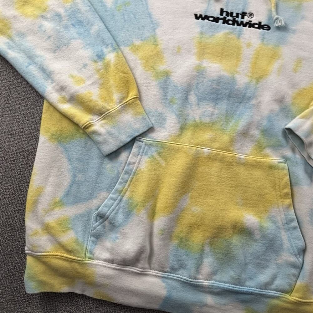 HUF Worldwide Hoodie Adult Extra Large Long Sleeve Tie Dye Casual Sweater Men's - Picture 7 of 14